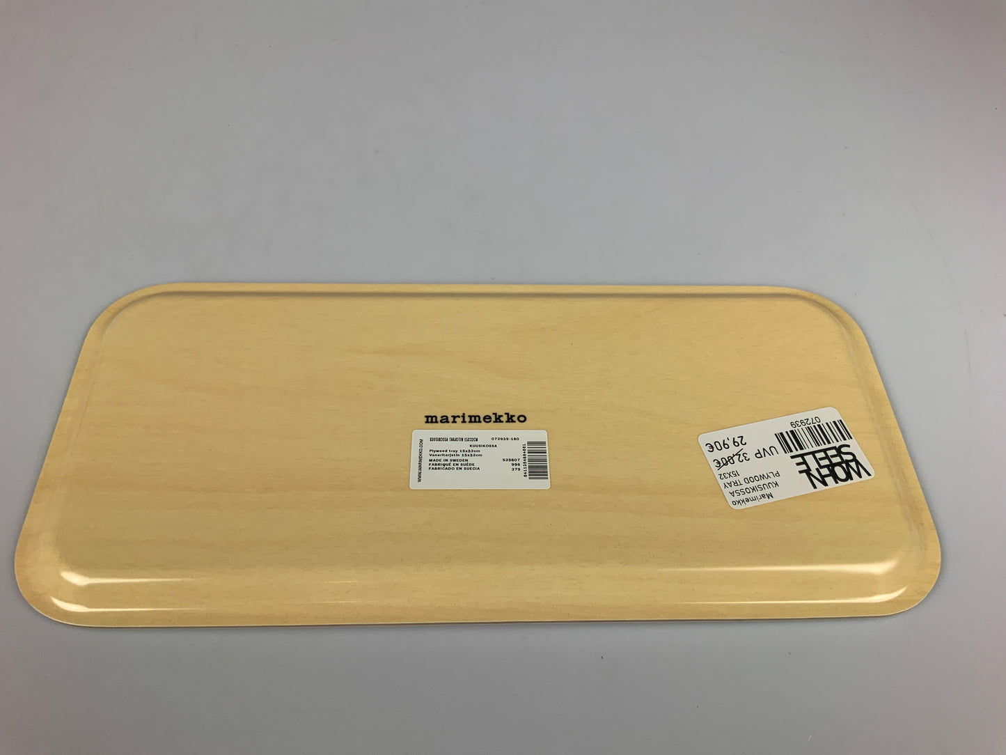 Marimekko KUUSIKOSSA PLYWOOD TRAY 15X32 F180