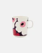 Marimekko Oiva / Unikko Tasse 2,5dl white/plum