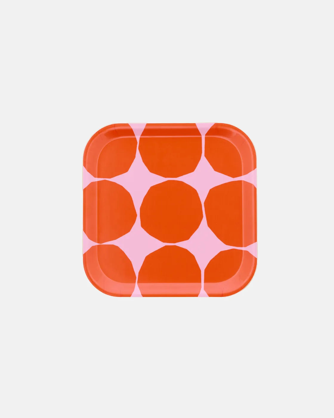 Marimekko Kivet Tablett 20x20cm pink / tomato red