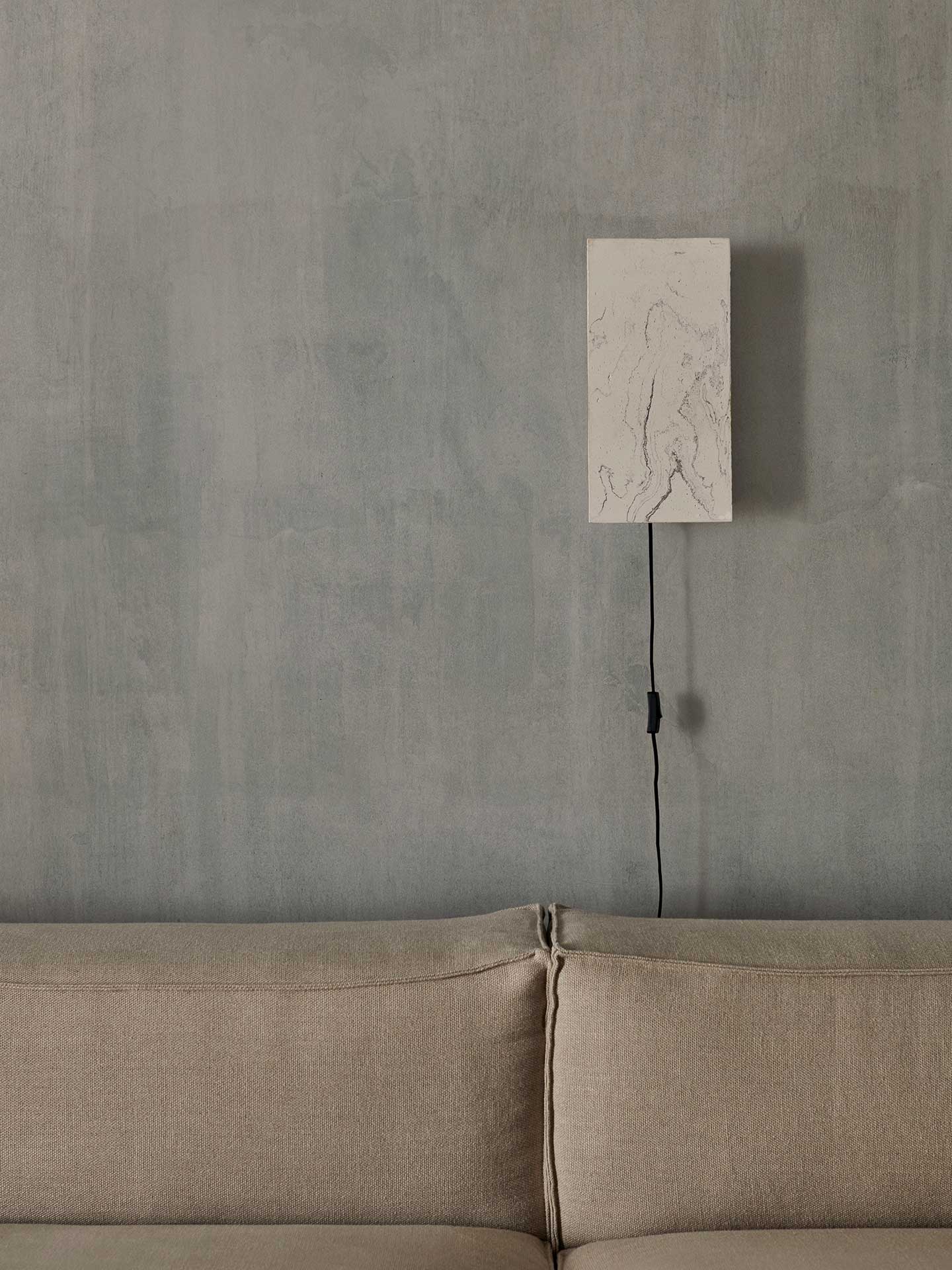 Ferm Living Argilla Wall Lamp - Rectangular Marble White