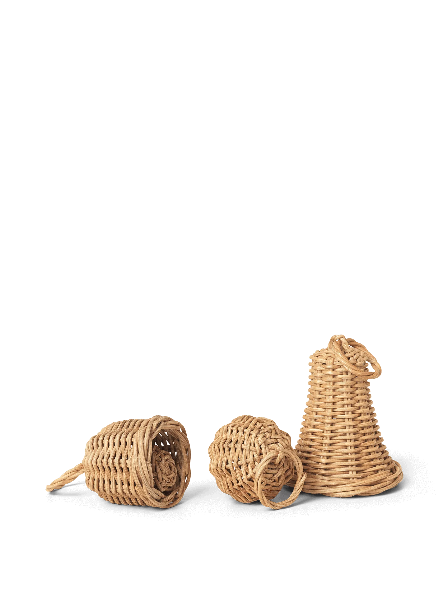 Ferm Living Braided Bell Baubles - Set of 3 - Natural