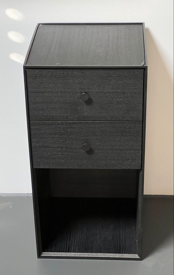 Audo - By lassen - Frame 70 mit 2 Schubladen + 1 Boden black ash