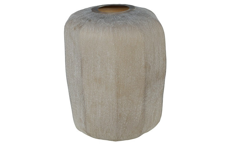 Vase ku Streifen Reina L matt d.braun-33x29x42CM