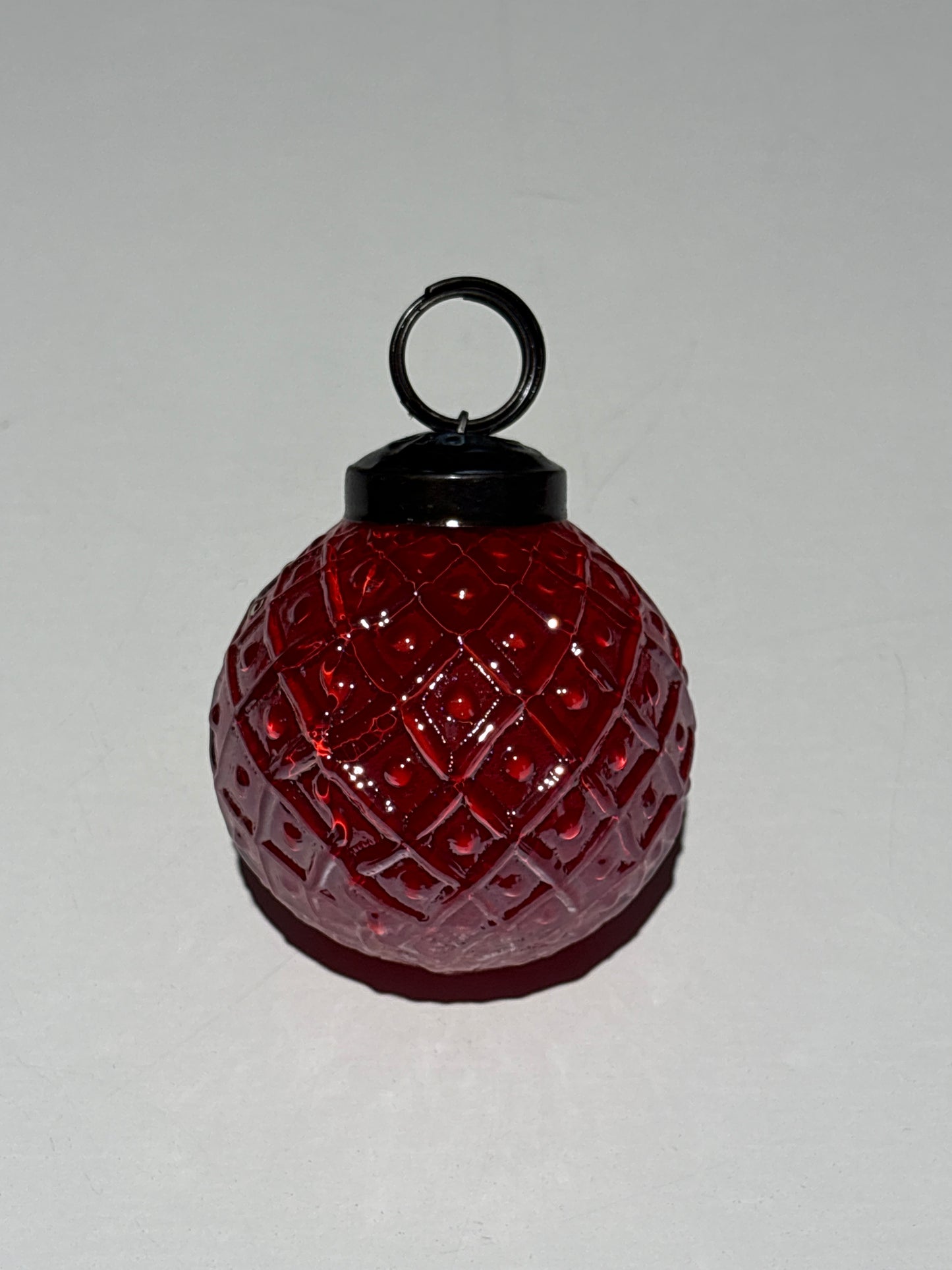 Glas Weihnachtskugel rot D 5cm