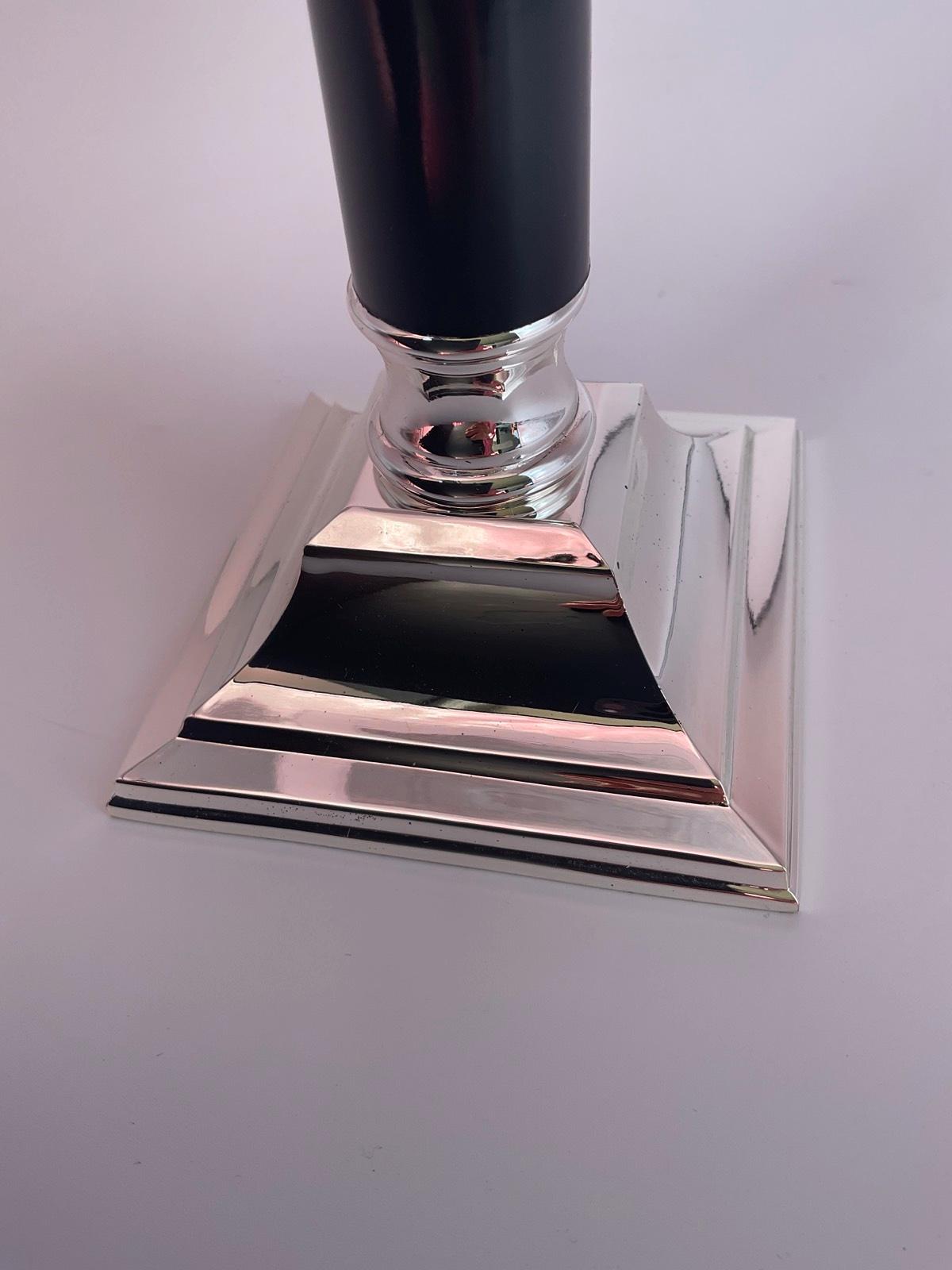 Edzard Kerzenleuchter Lincoln mit schwarzem Schaft H 15 cm