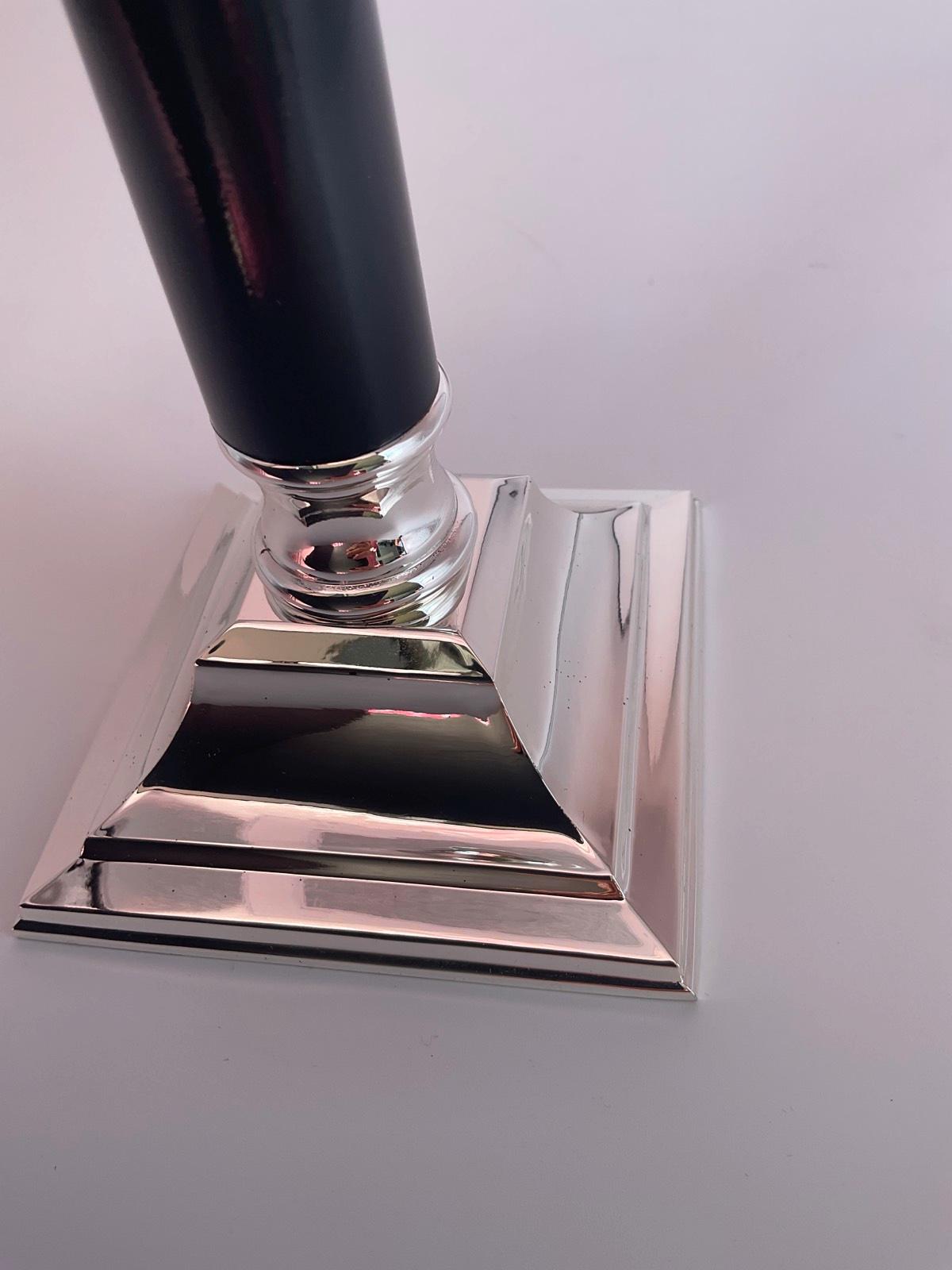 Edzard Kerzenleuchter Lincoln mit schwarzem Schaft H 15 cm