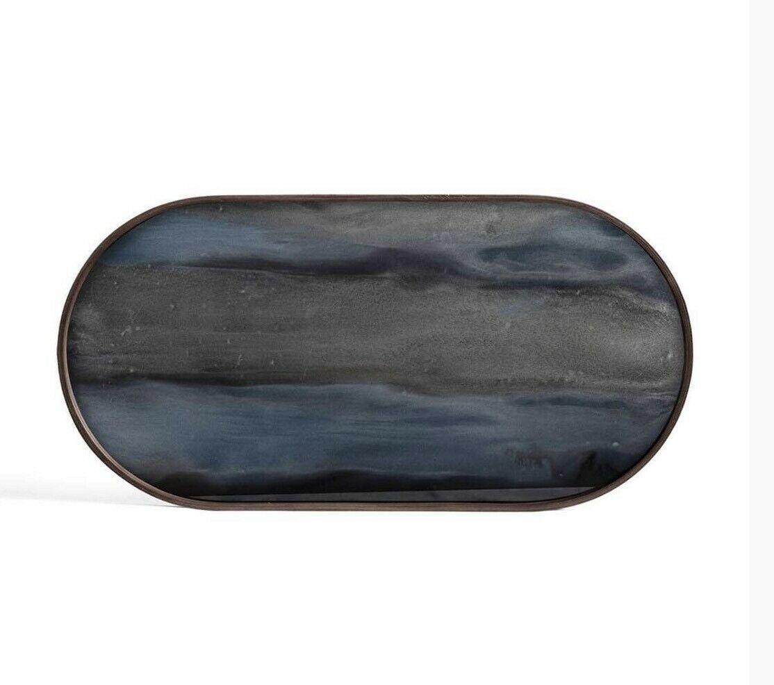 Ethnicraft Notre Monde Tablett M Oval Graphit organisch