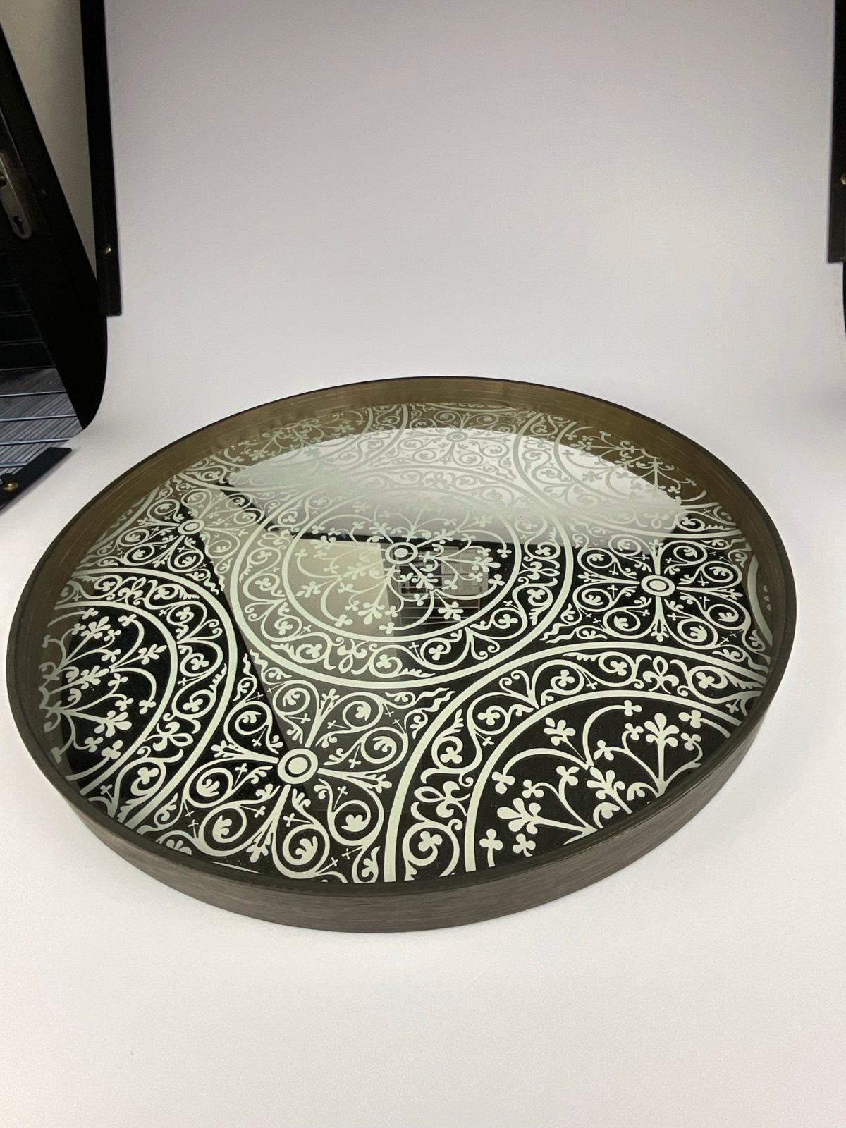 Ethnicraft Notre Monde Tablett Morrocan Frost Größe L 61x61 x4 cm