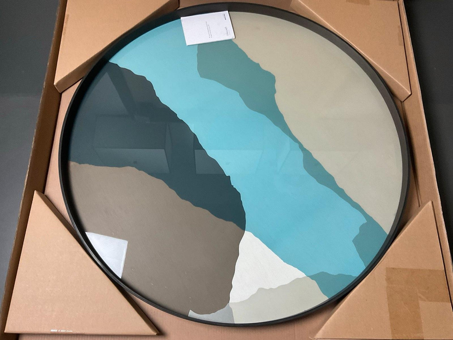 Ethnicraft Tablett Notre Monde XL Tablett Graph Wabi Sabi Glas