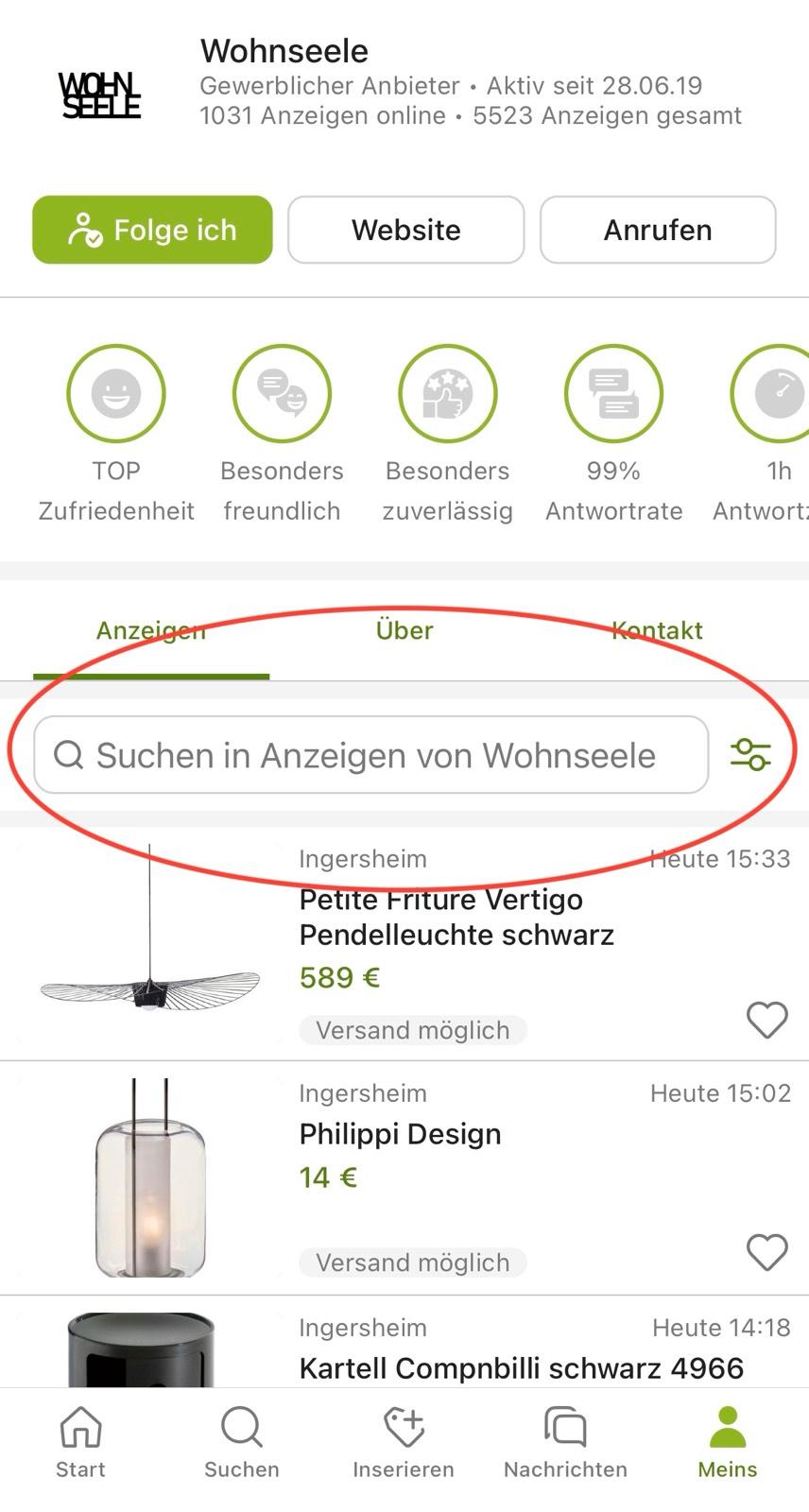 Ethnicraft Tablett S Organic rund Spiegel