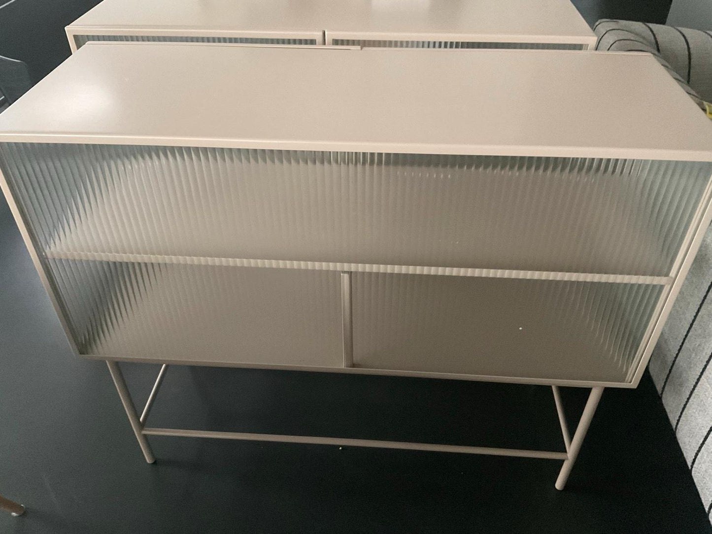 Ferm living Haze Sideboard Reeded Glass cashmere