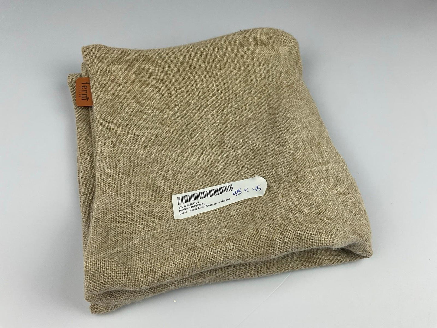 Ferm living Heavy linen Kissenhülle 45 x 45 cm Natural