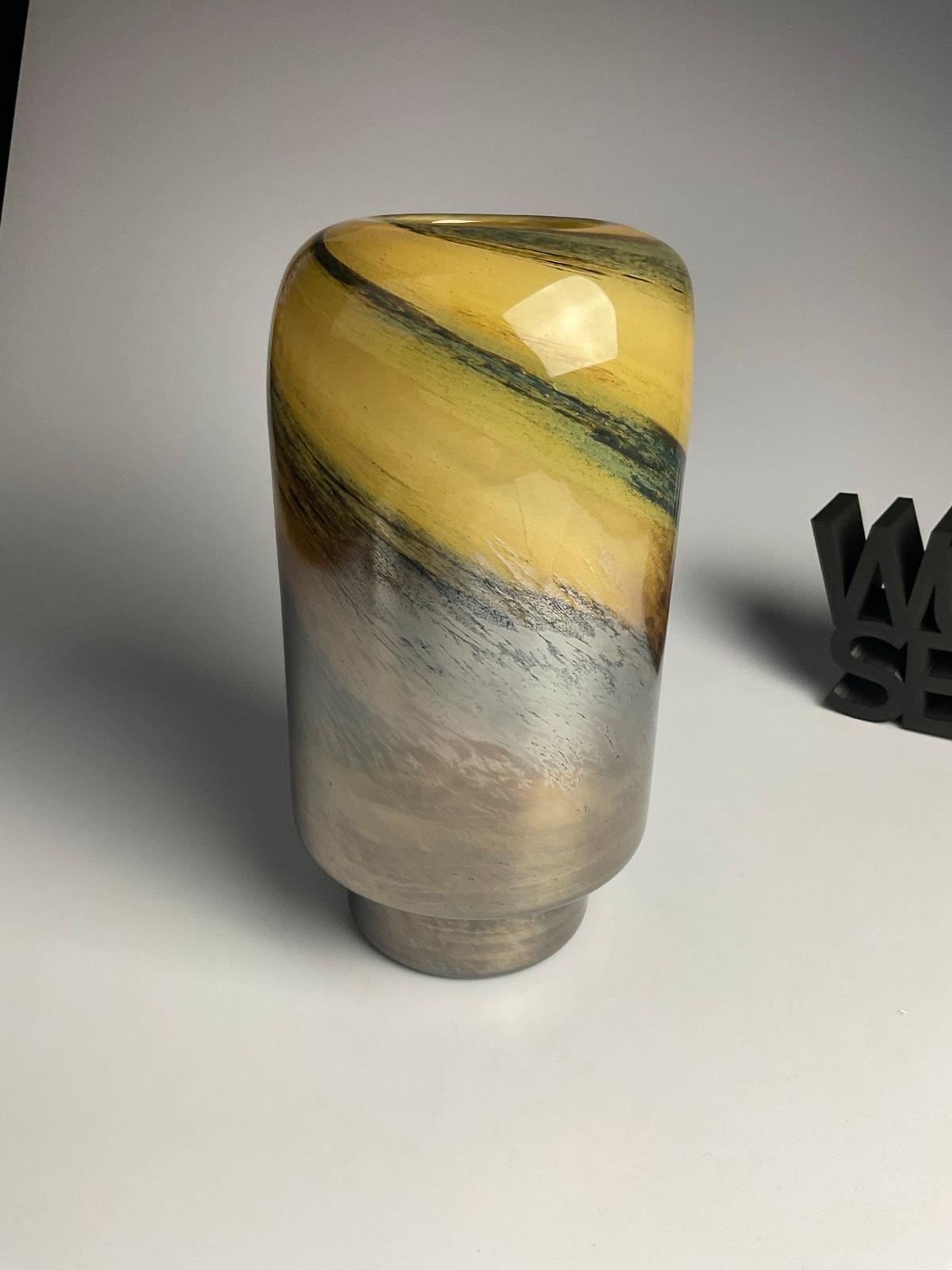 Florissima Glasvase Agathe H32 cm D 16,5 cm braun grün