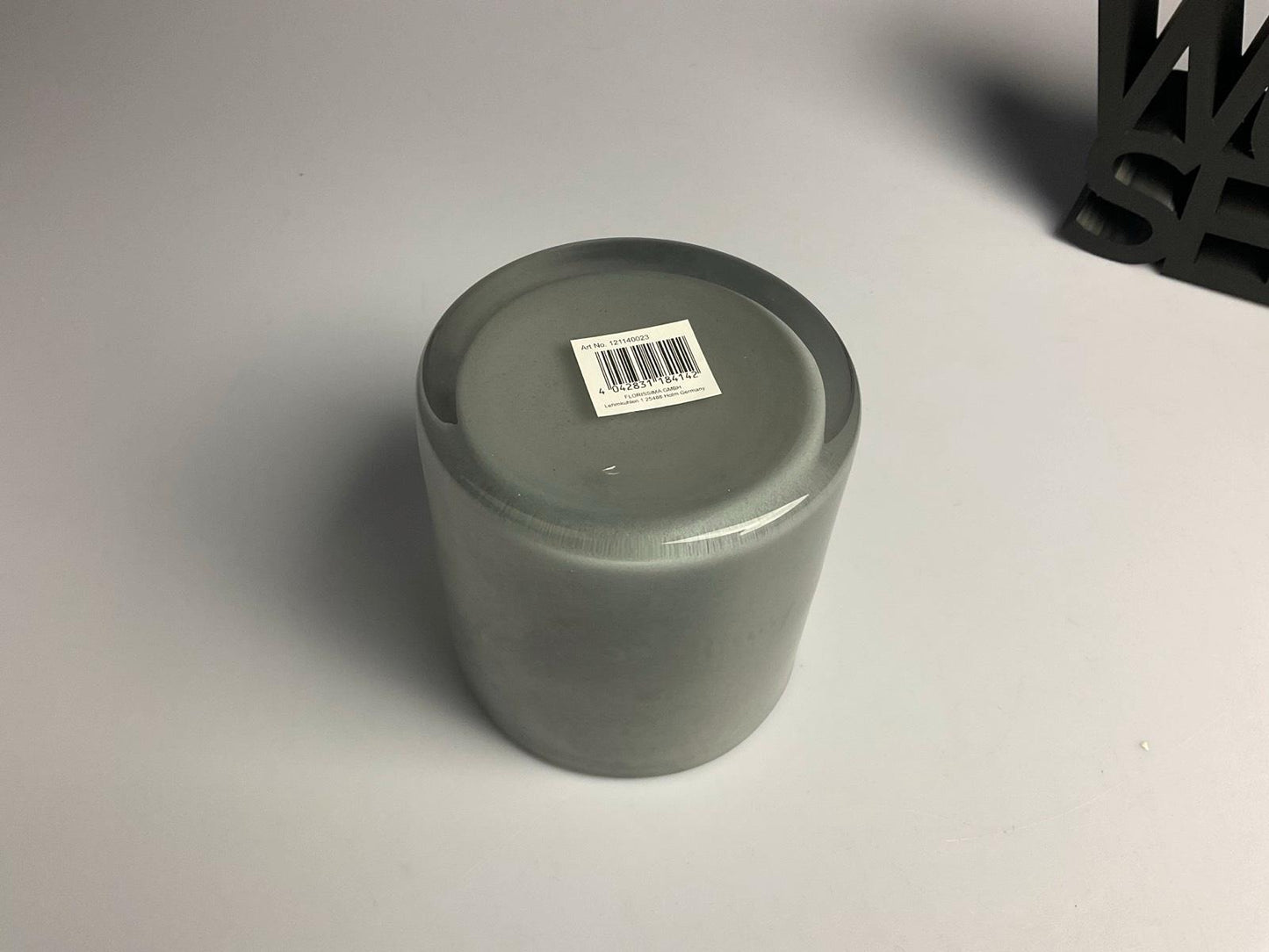 Florissima Teelichtbecher Mug grau H 12 cm D 12 cm