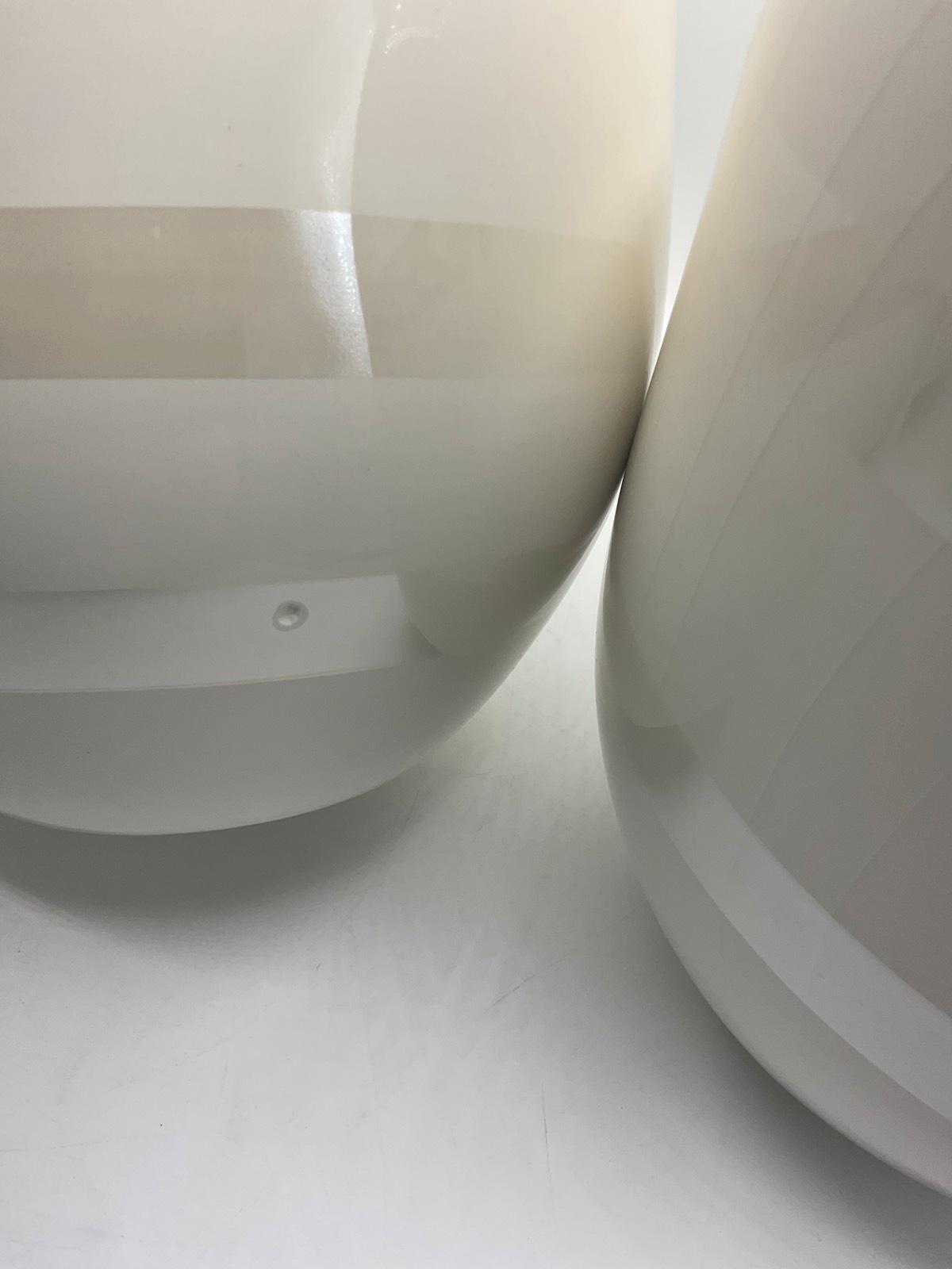Kähler Omaggio Vase perlmutt gestreift groß