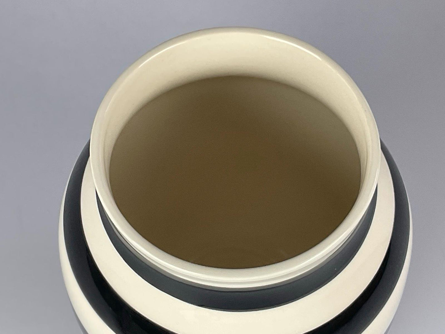 Kähler Omaggio Vase schwarz weiß Medium Höhe 20cm