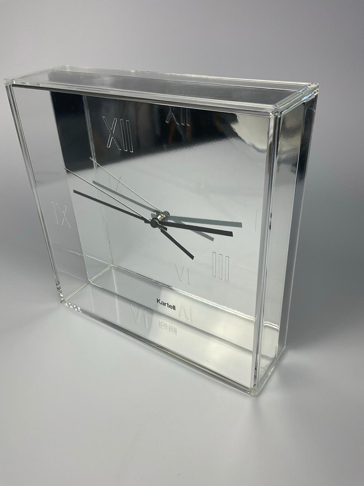 Kartell Tic Tac Uhr chrom