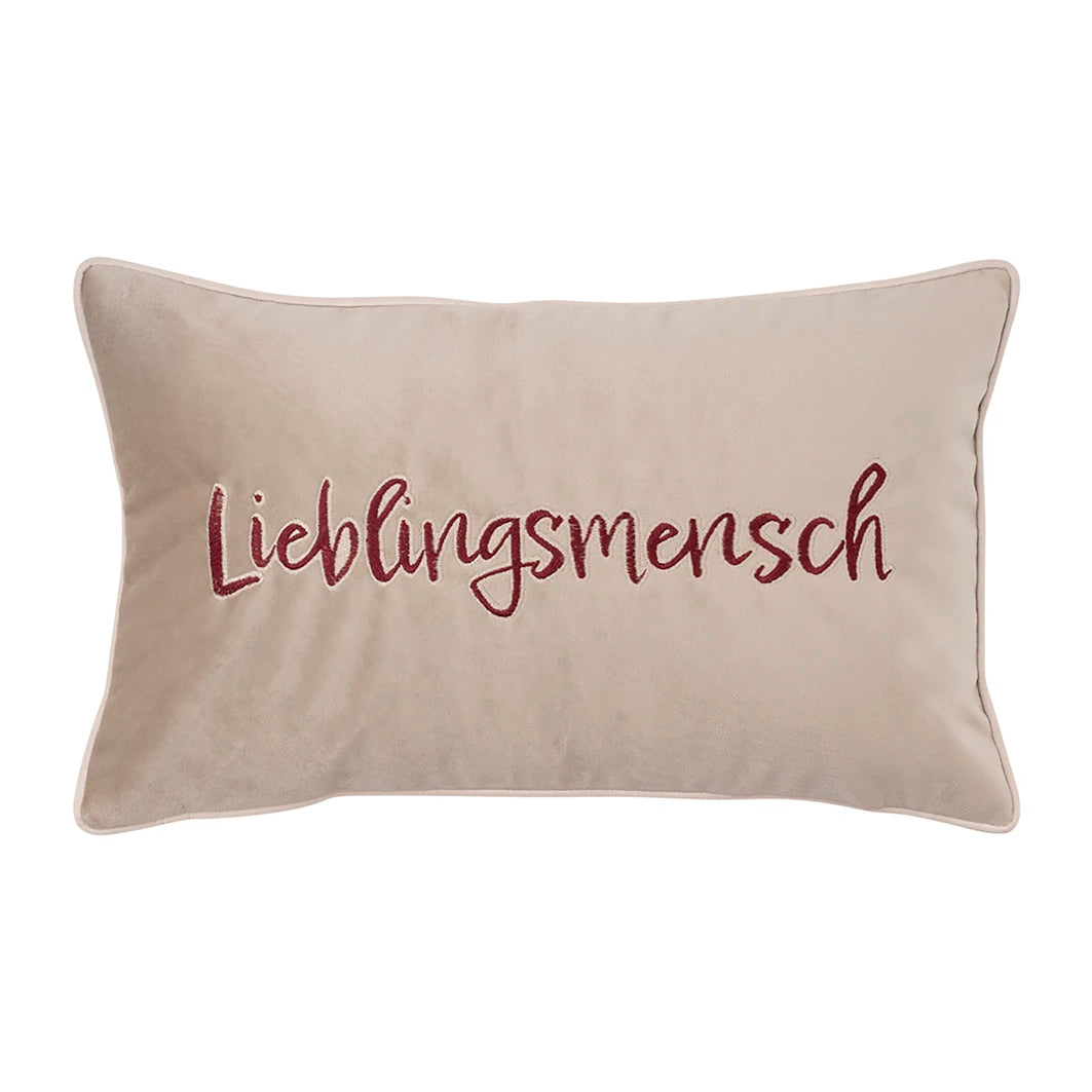 Pad Kissenhülle Letters Liebling beige 30x50cm