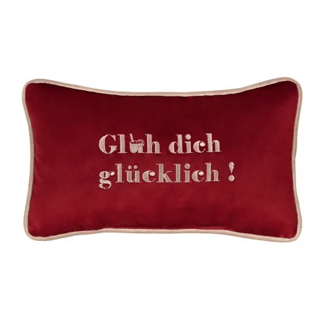 Pad Kissen PETITE Glüh dich glücklich dark red 18x32cm