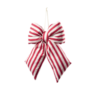 Stoff Schleife "Stripes" L=29 cm B=21 cm H=6,5 cm rot-weiß