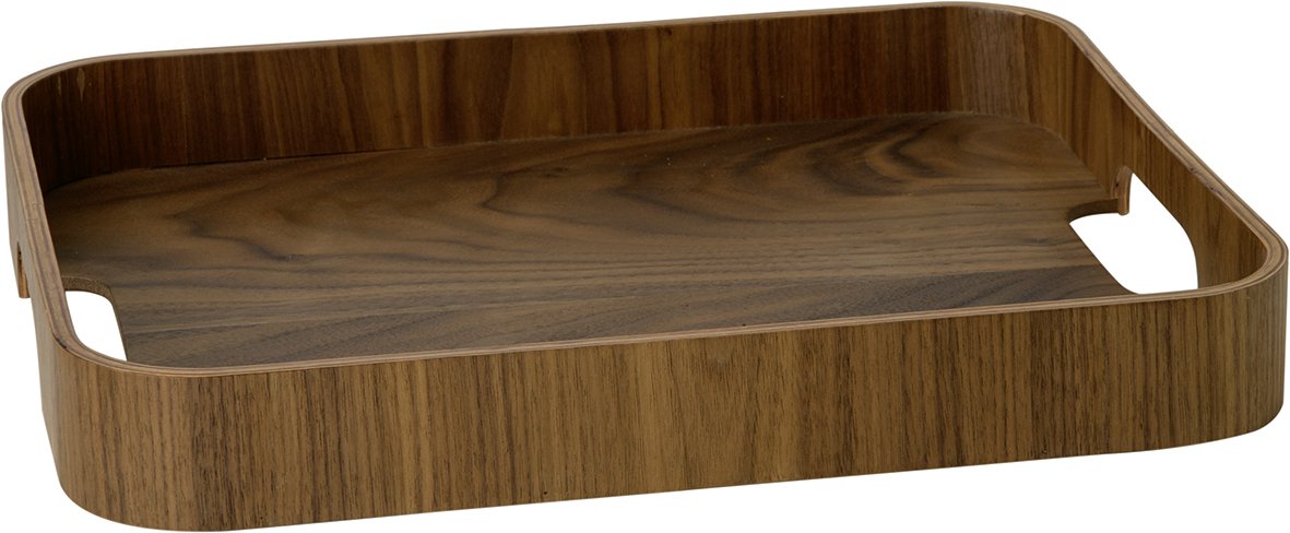 IHR WOODEN TRAY brown Holztablett L 25,5 x B 28 x H 5 cm