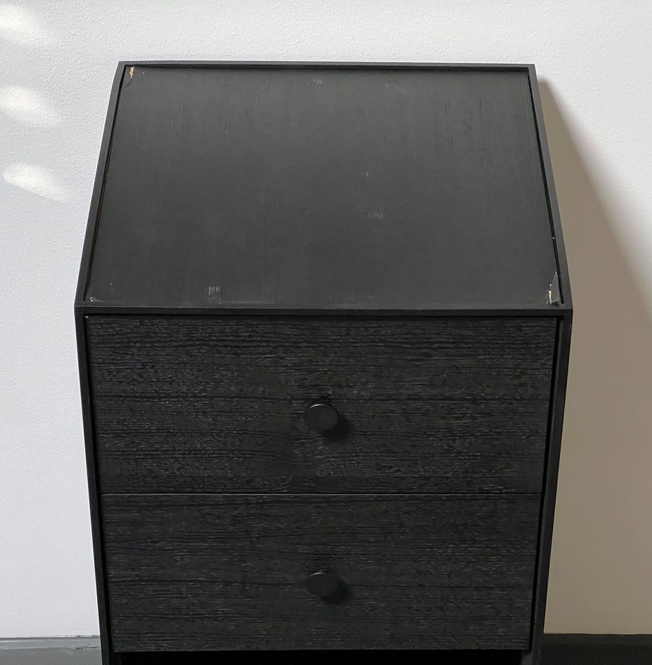 Audo - By lassen - Frame 70 mit 2 Schubladen + 1 Boden black ash