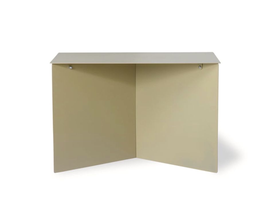 HK living metal side table rectangular olive