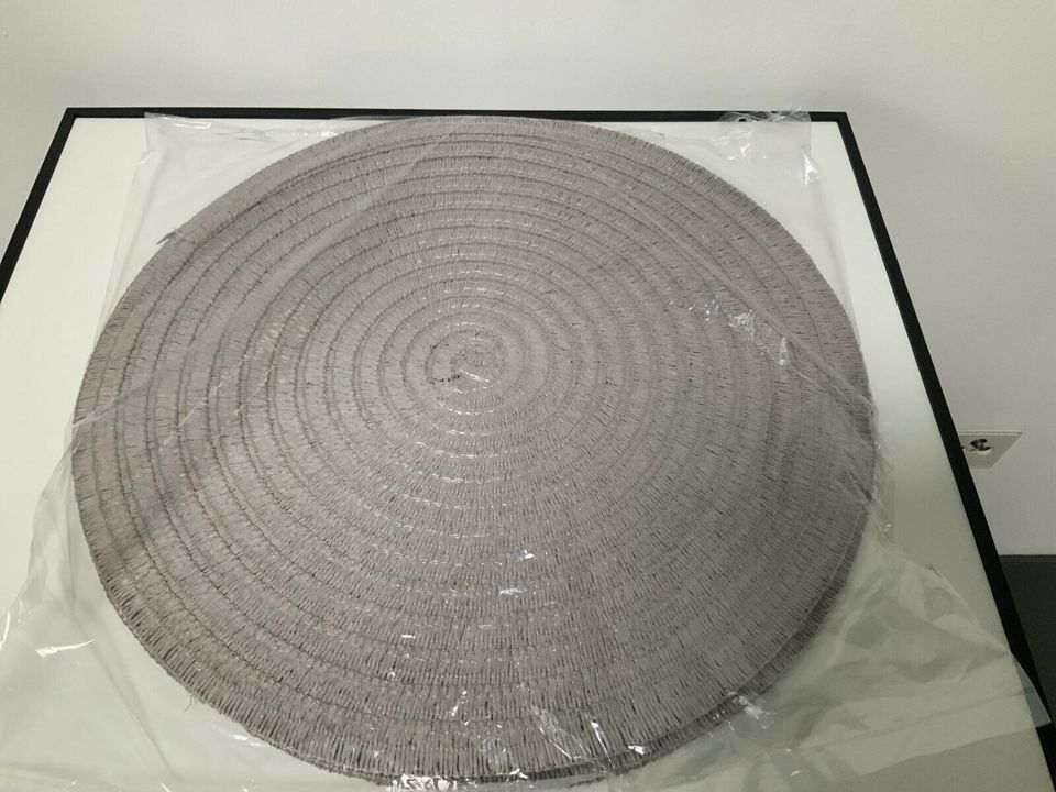 Florissima Papier Tischset Circle grau Durchmesser 38cm - 4er Set