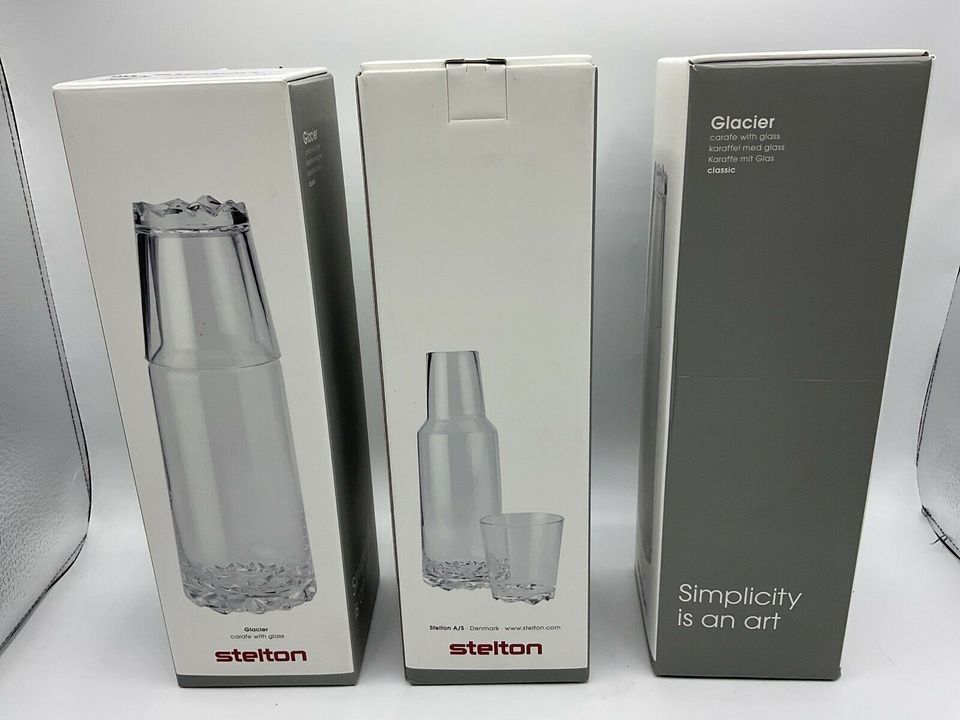 Stelton Glacier Karaffe mit Glas 1 Liter mit Glas