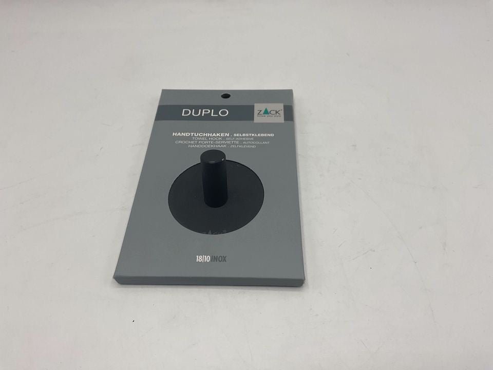 Zack Duplo Handtuchhaken schwarz