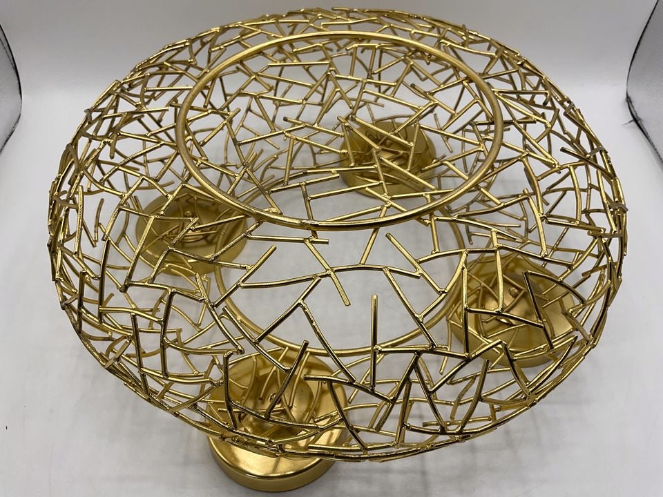 Edzard Milano Kerzenleuchter Gold Optik Durchmesser 34 cm