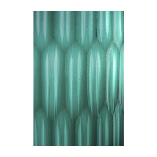 Wohnseele ES Glas Vase Groove blau