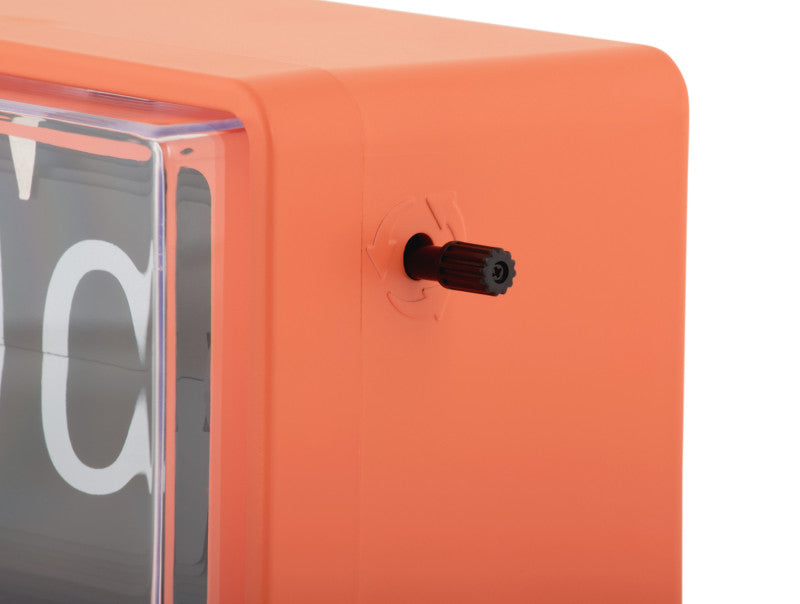 Present Time Karlsson Wall/Table Clock Retro Boxed Flip Wecker orange