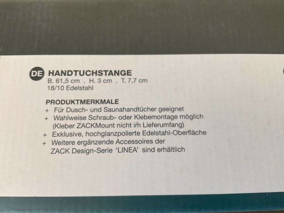 Zack Linea Handtuchstange glänzend