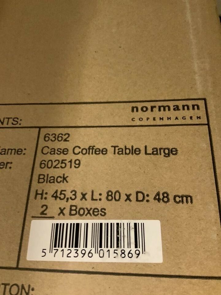 Normann Copenhagen Case Coffee Table large black