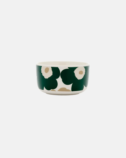 Marimekko Oiva / Unikko Bowl 5 dl white,d.green.beige