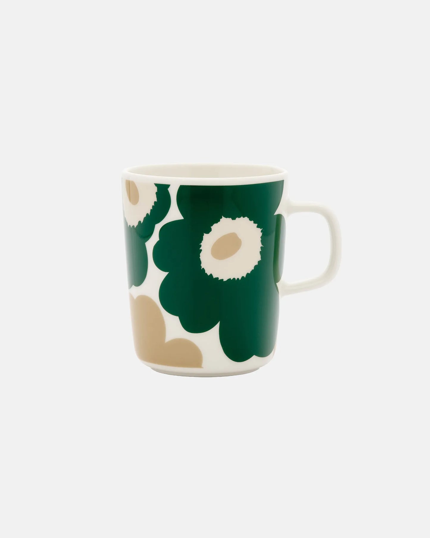 Marimekko Oiva / Unikko Mug 2,5 dl white, d. green, beige