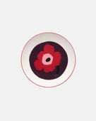 Marimekko Oiva / Unikko Tiefer Teller 20,5cm white/plum