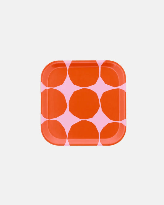 Marimekko Kivet Tablett 20x20cm pink / tomato red