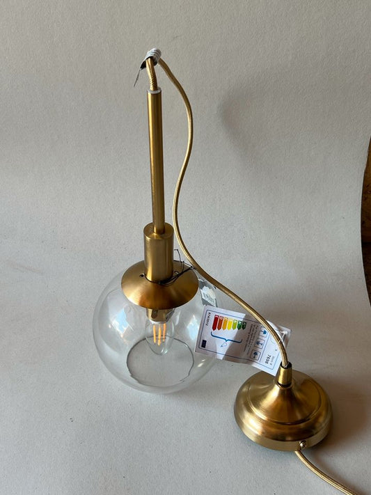 Nordal Round Lamp Glass small golden finish