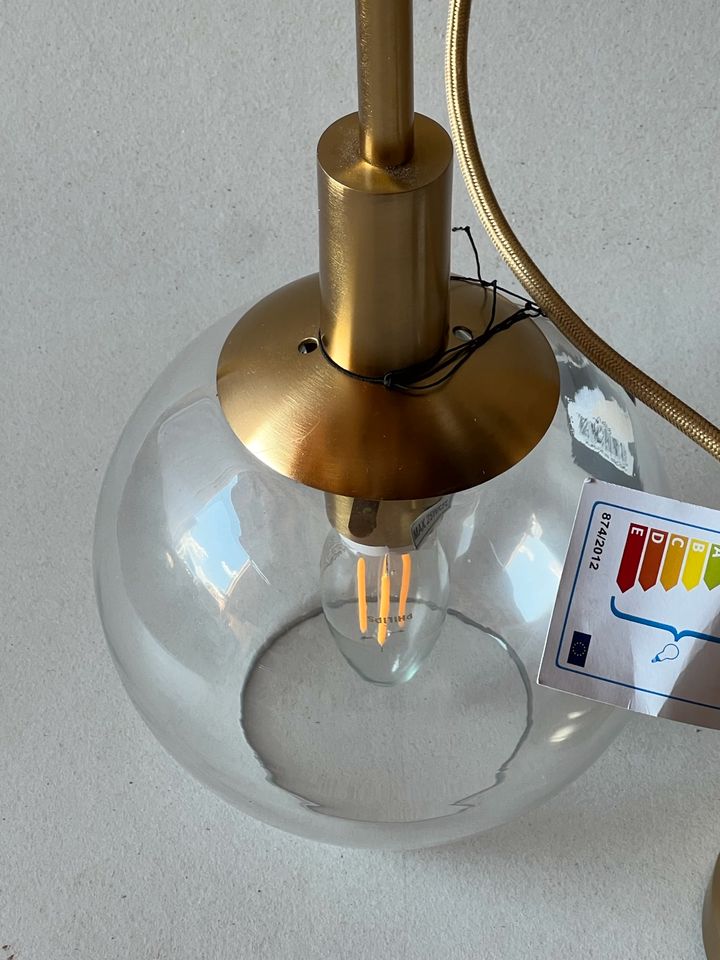 Nordal Round Lamp Glass small golden finish