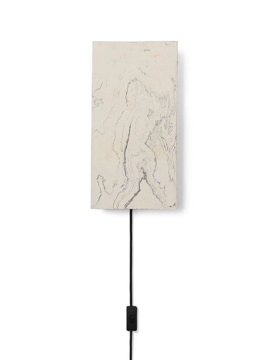 Ferm Living Argilla Wall Lamp - Rectangular Marble White