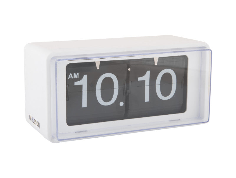 Karlsson Wall/Table Clock Retro Boxed Flip weiß