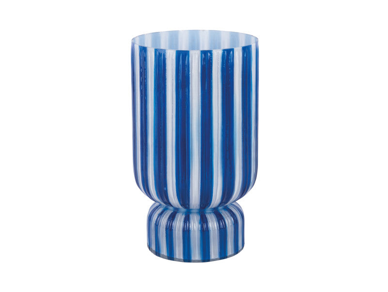Present Time Vase Rayado Retro Large cobalt blau