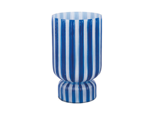Present Time Vase Rayado Retro Large cobalt blau
