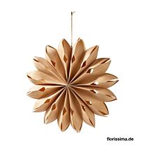 Florissima Papier Stern Cyrstal 30cm Holzoptik mit Magnetverschluss