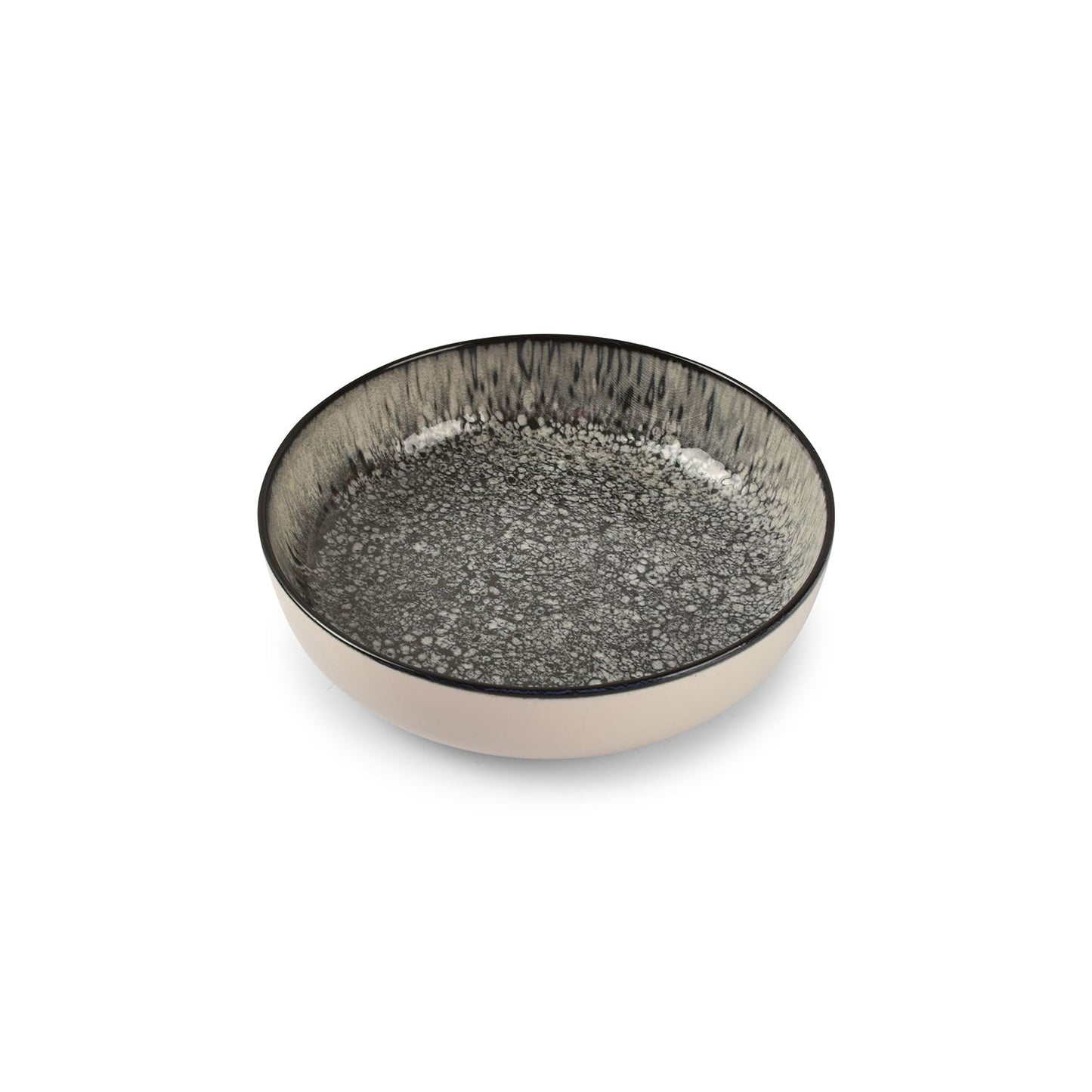 ONA Teller tief 18,5xH5cm schwarz Gravel