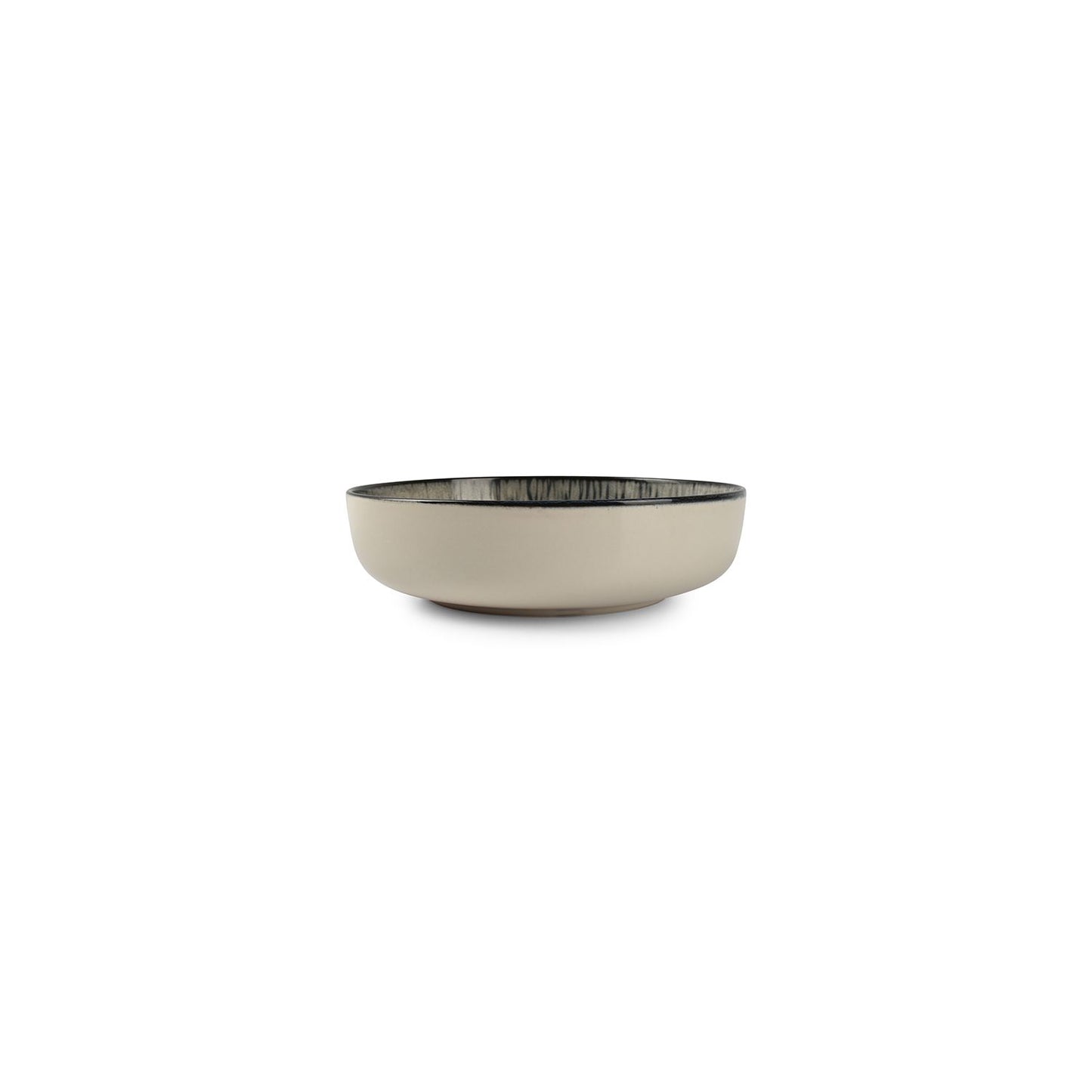 ONA Teller tief 18,5xH5cm schwarz Gravel