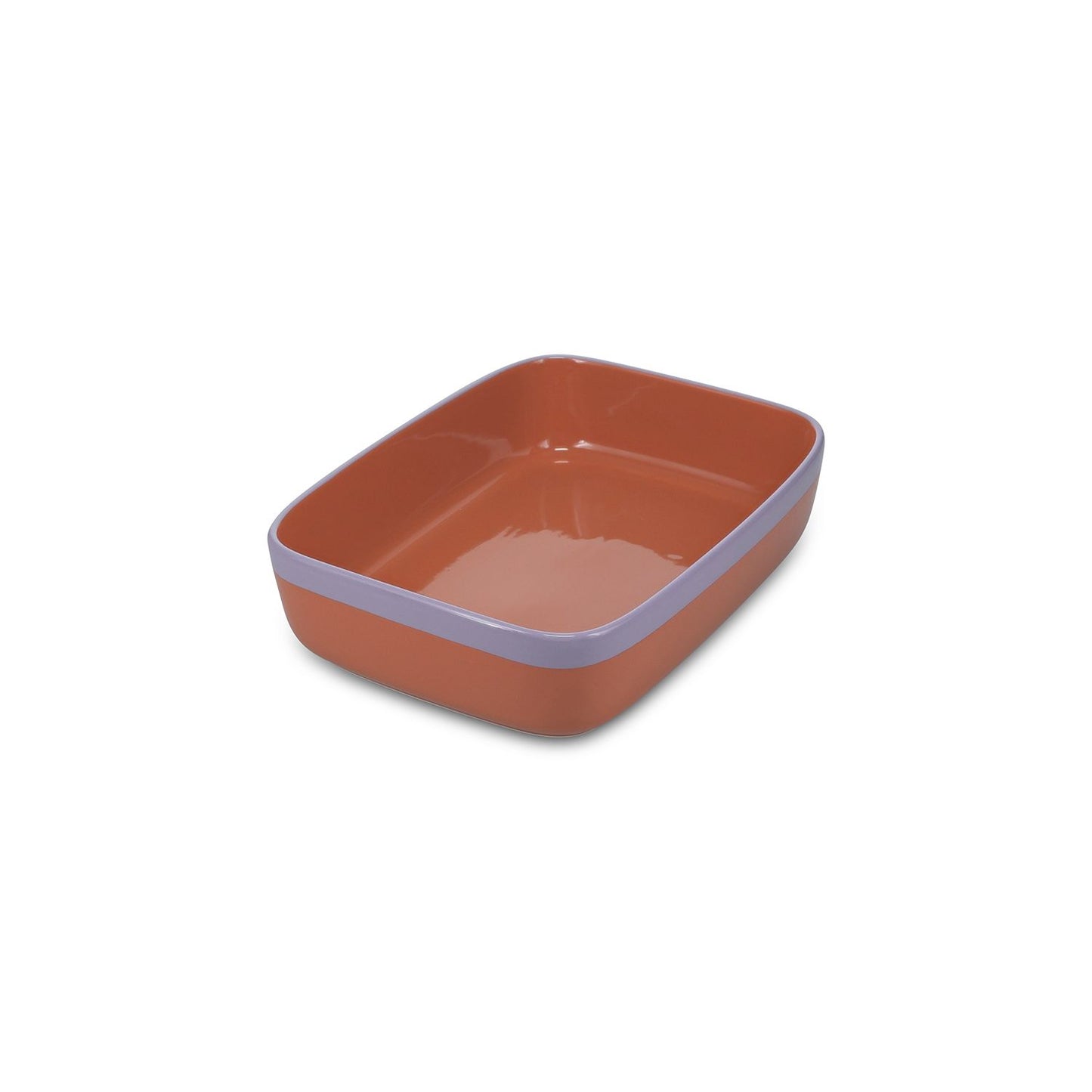 Ofenschale 29,5x22,5xH7cm orange/lila Duo