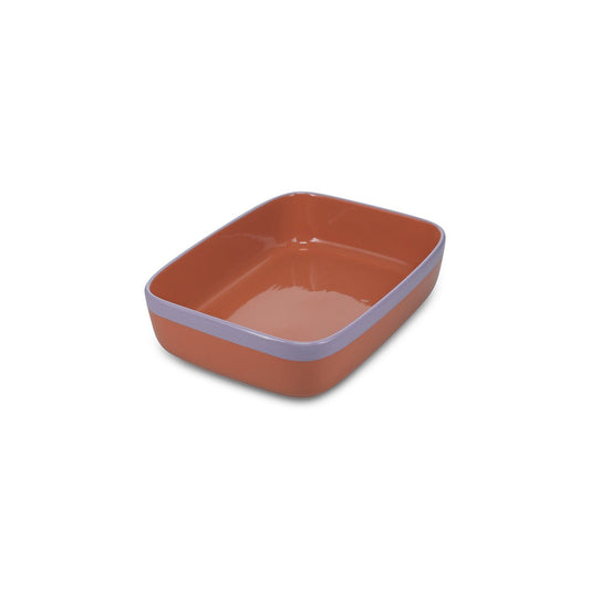 Ofenschale 29,5x22,5xH7cm orange/lila Duo